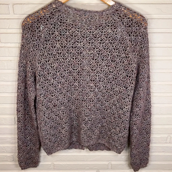 Sundance Purple Crocheted Long Sleeve Cardigan Sweater, Women’s Size Extra Small - Picture 7 of 7